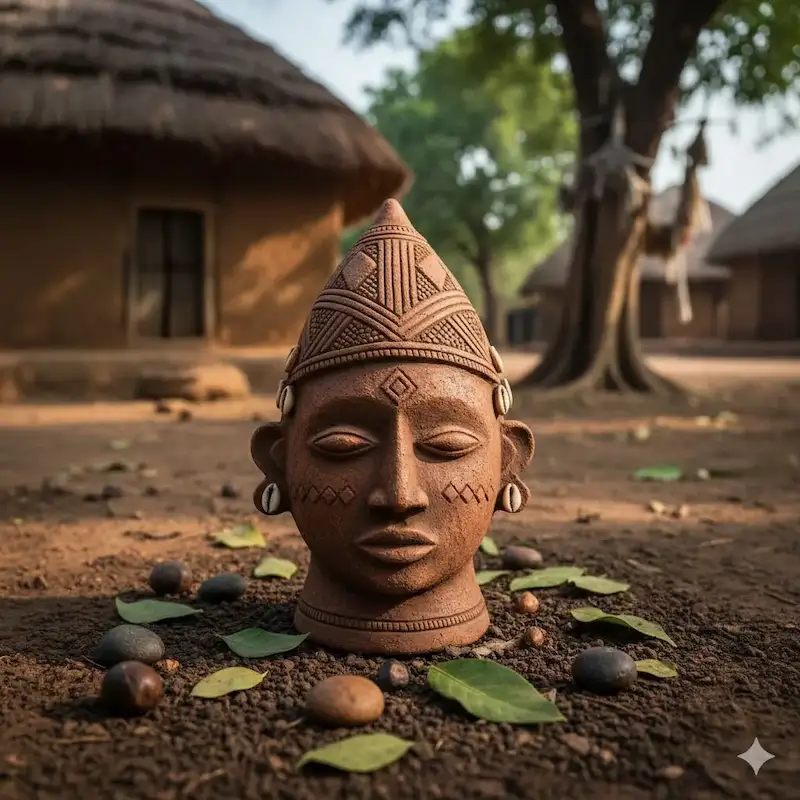 rappresentazione di Orì la testa spirituale e fisica yoruba